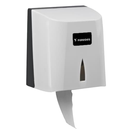 Distributeur de papier toilette blanc mandrin amovible pour paquets ou rouleaux Paredes