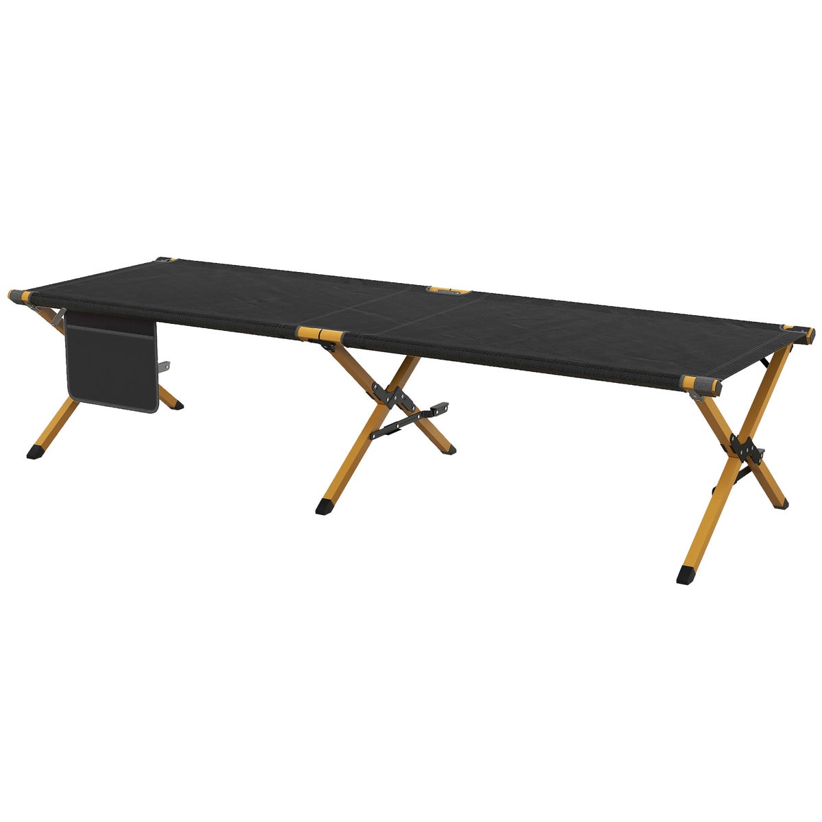 Outsunny ligstoel, tuinligstoel, 196L x 64B x 45Hcm, aluminium, Oxford, zwart