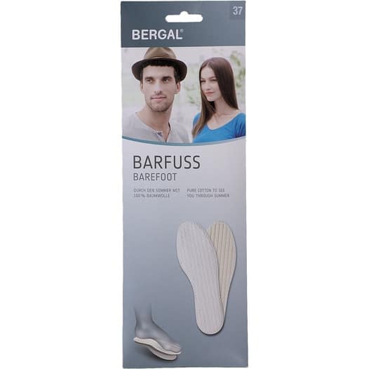Bergal BARFUSS SOHLE Einlegesohlen in Weiß