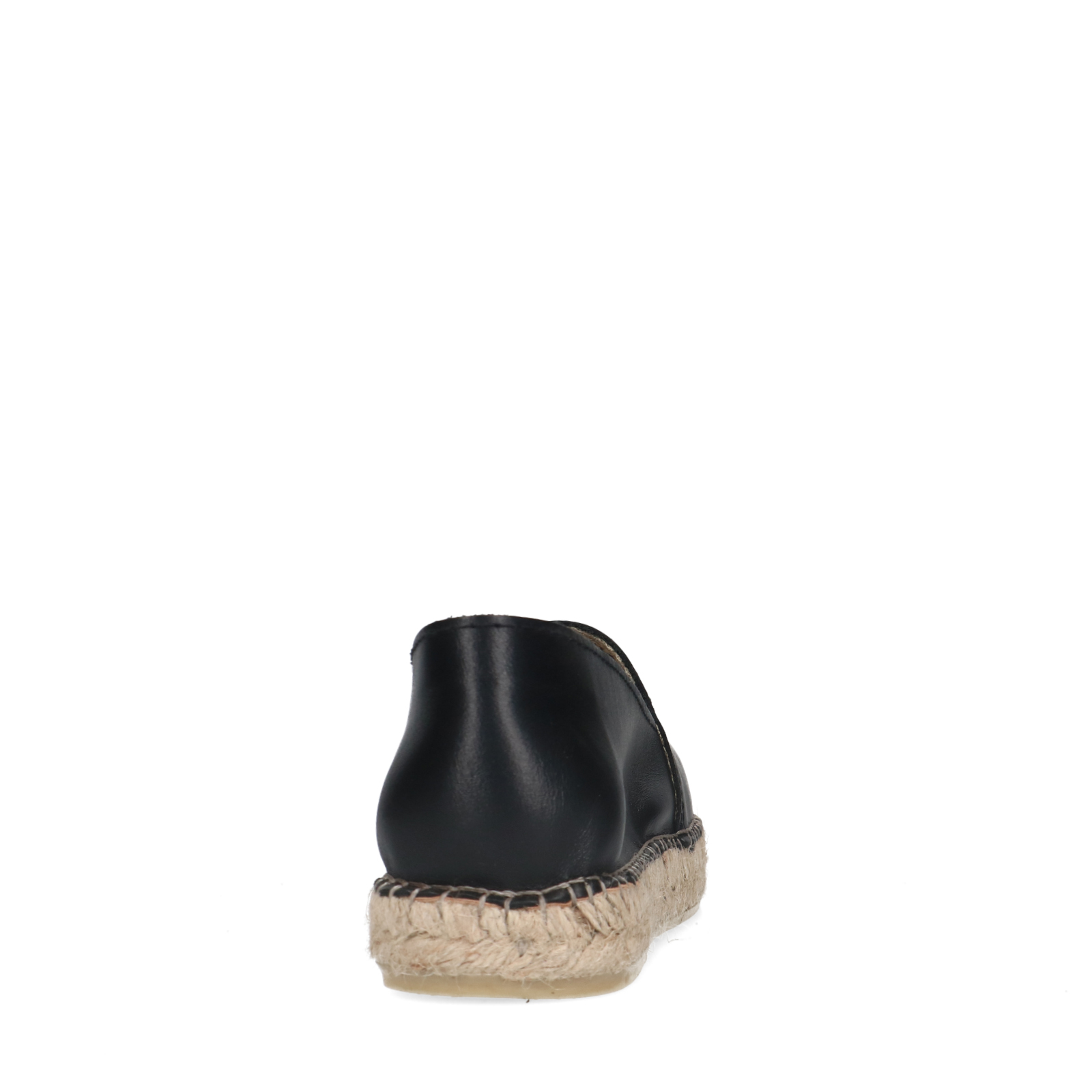 Zwarte leren espadrilles