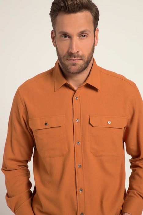 Flanellhemd, Langarm, Kentkragen, Modern Fit