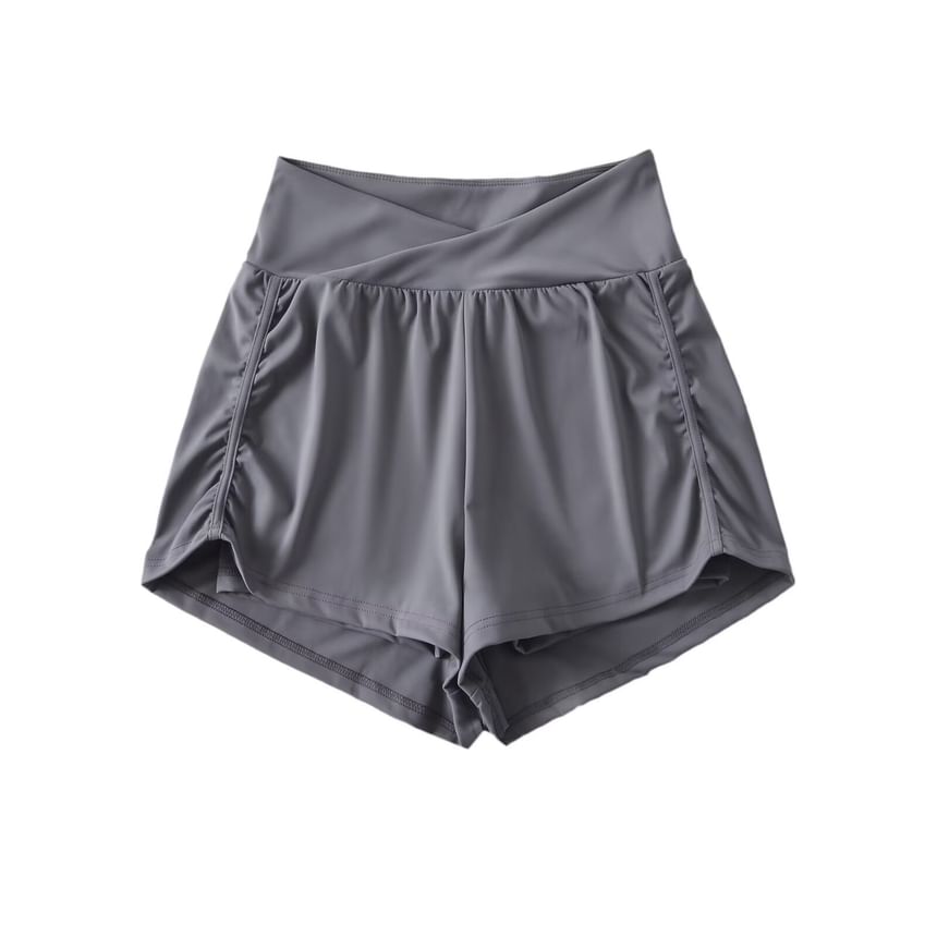 Osion - Hoge taille effen wijde joggingbroek