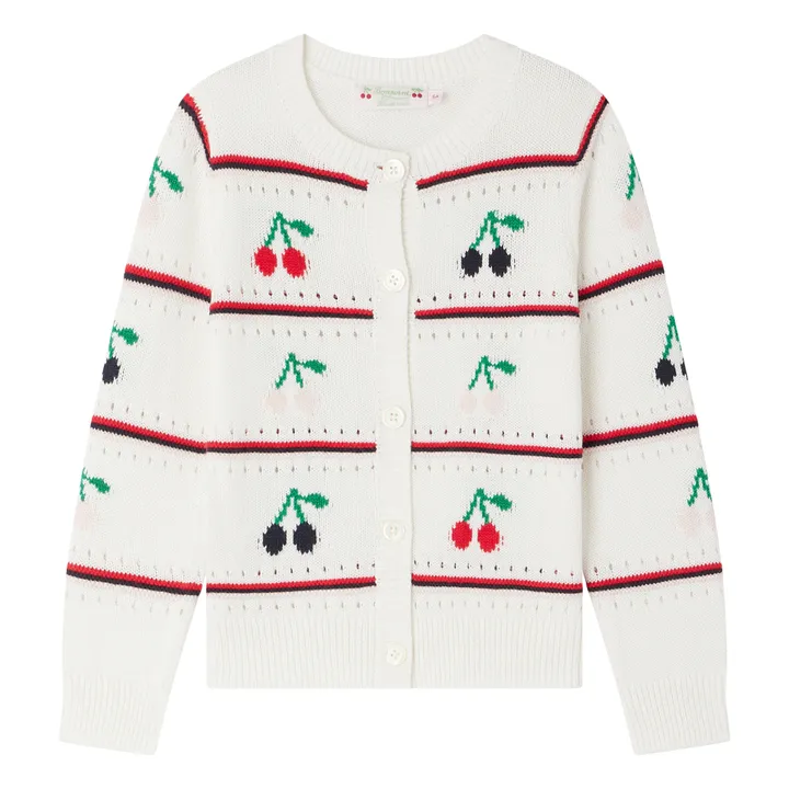 Bonpoint Cardigan Armel Jacquard | Blanc