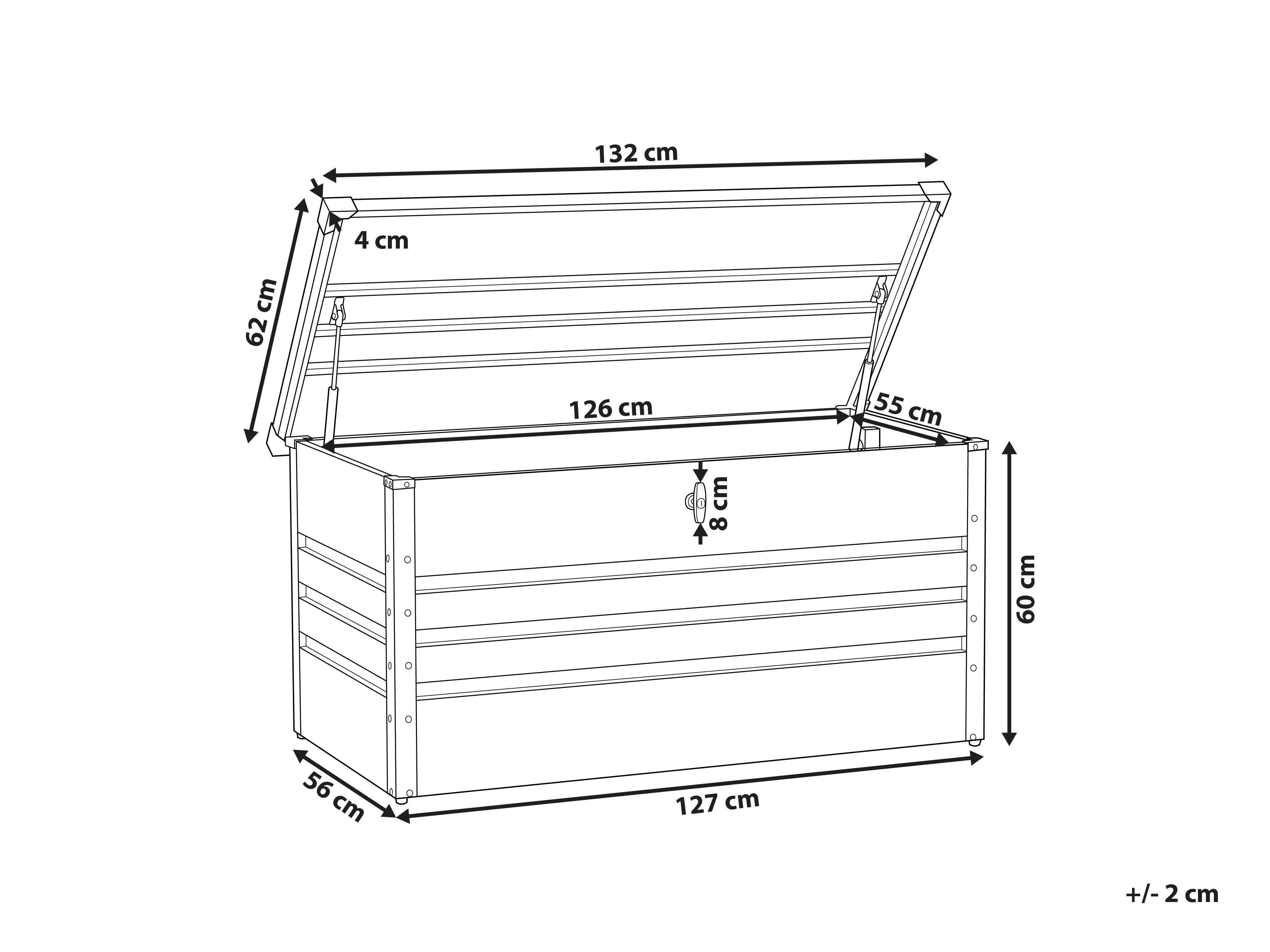 Kussenbox CEBROSA 132 cm 62 cm Blauw