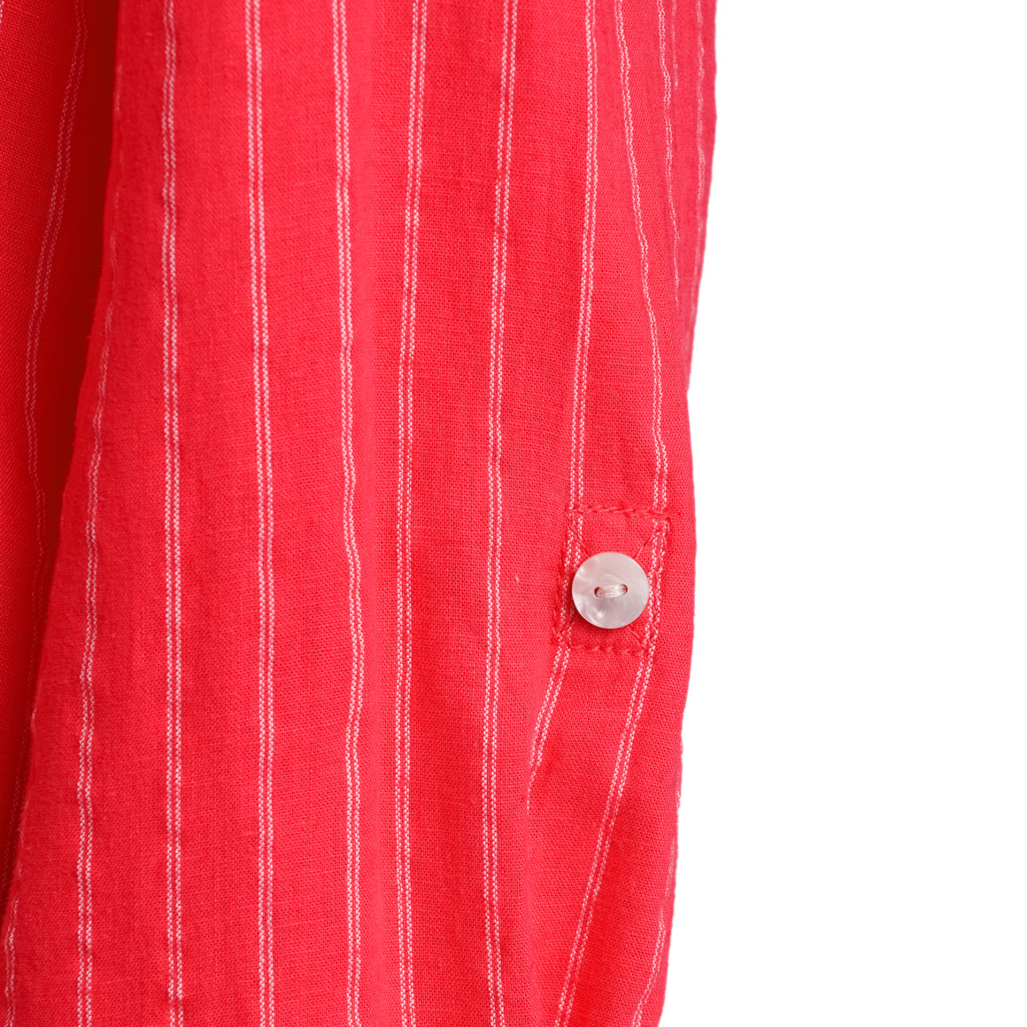Gina Benotti Damen Leinen-Bluse mit Hemdkragen rot