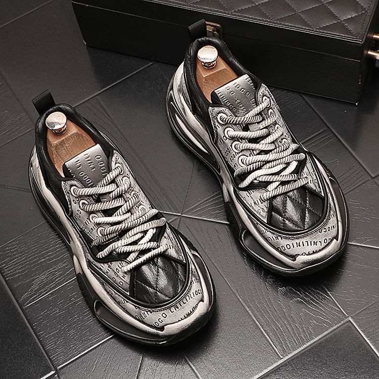 Mr Ozera - Platformsneakers met letters