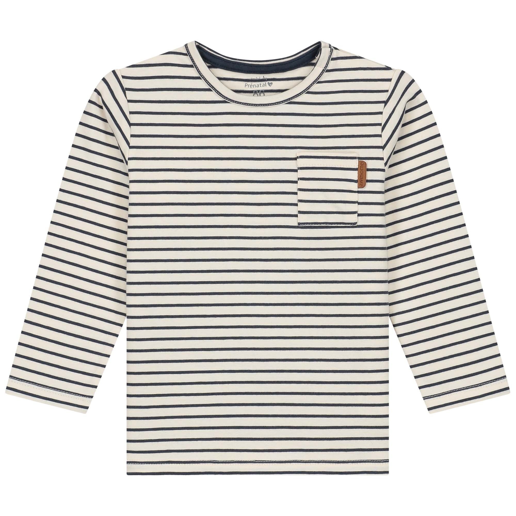 Prénatal peuter shirt lange mouwen strepen blauw
