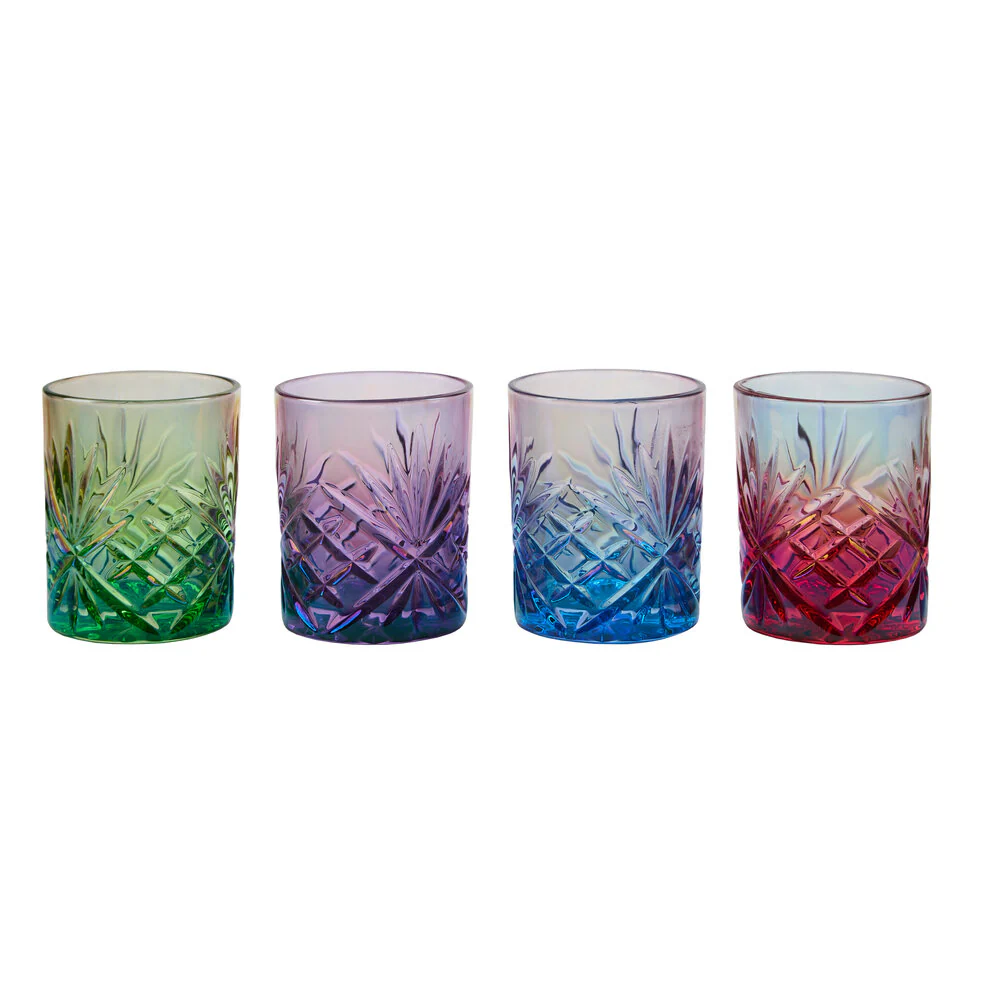 Bahne Interior  Drikkeglas, 4 stk - rainbow effekt