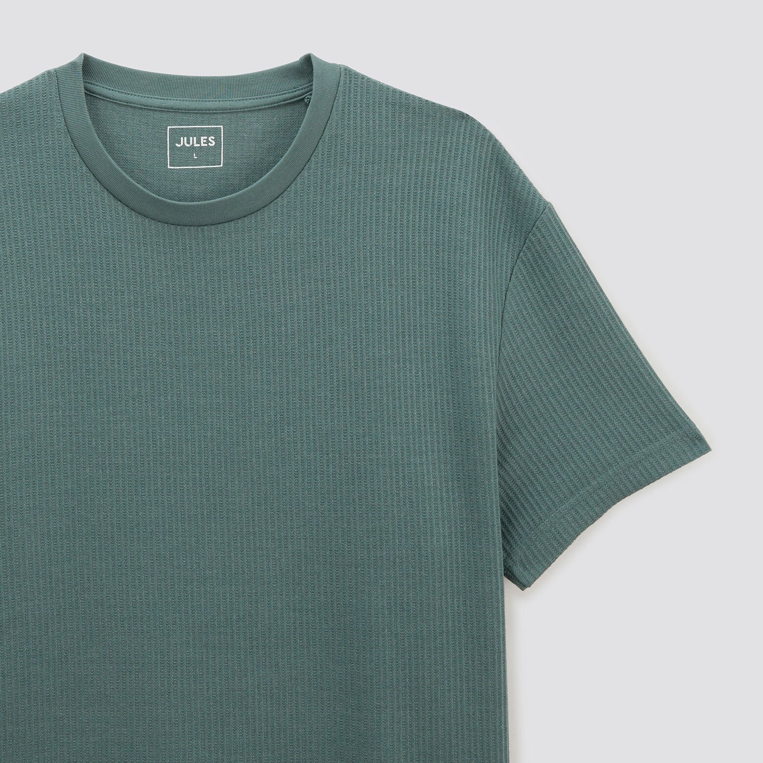 Tee shirt matière gaufrée Vert clair