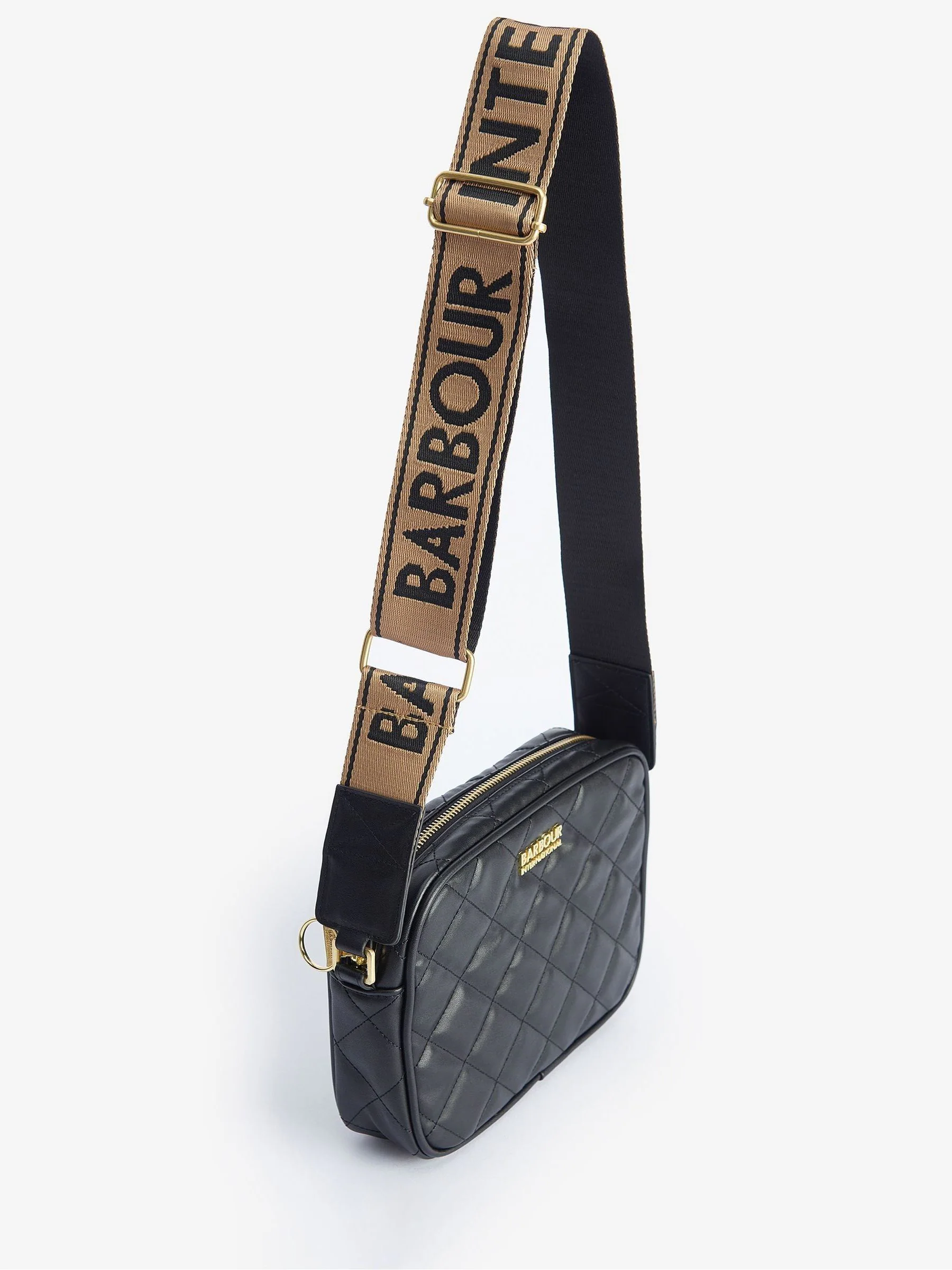 Zwart - Barbour® International gewatteerde Sloane crossbodytas