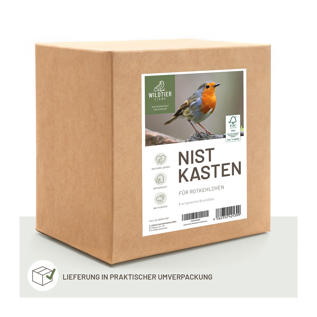 wildtier liebe Rotkehlchen Nistkasten
