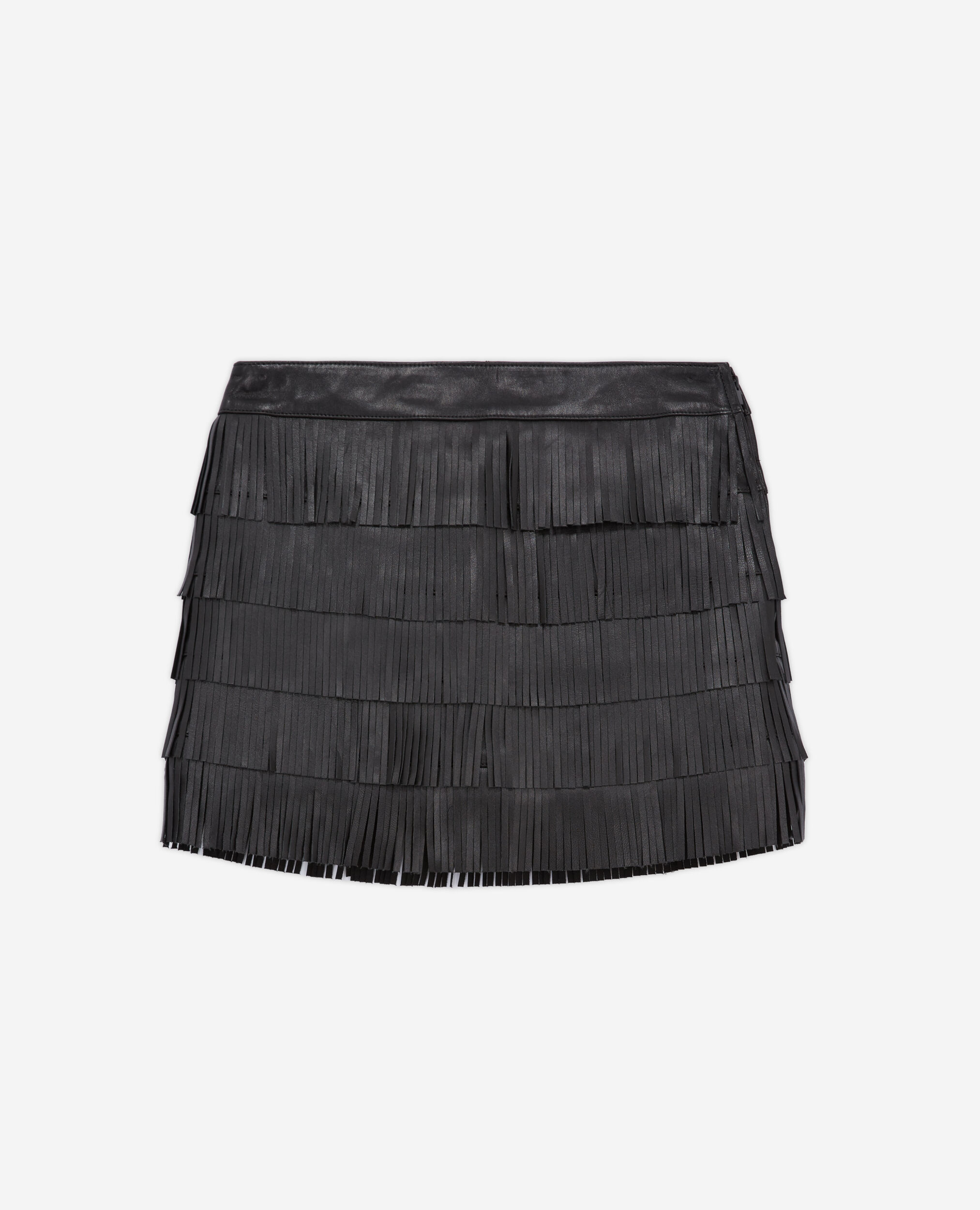 Jupe courte en cuir noire