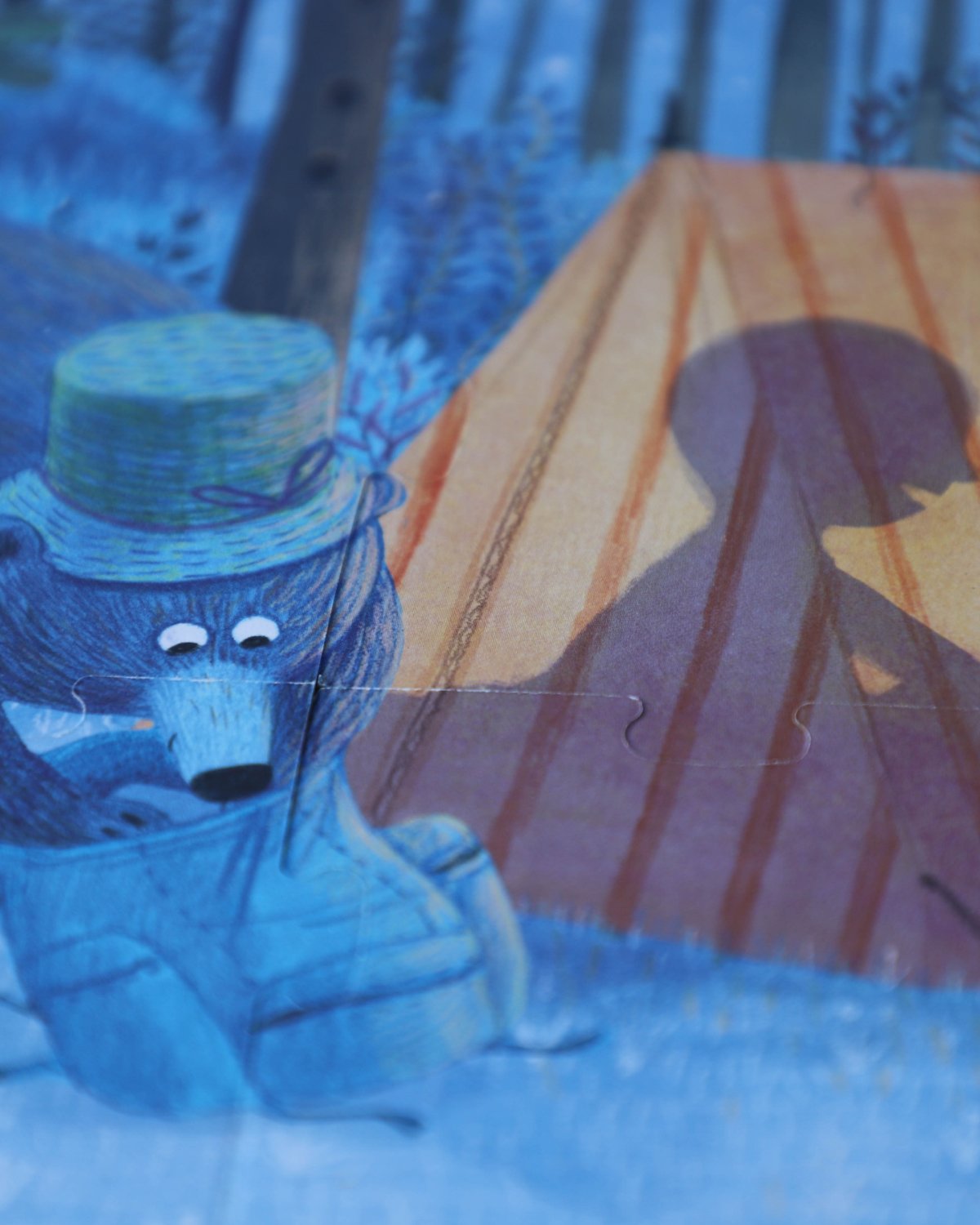 2i1 Puslespill “Natt og Dag i Skogen” – Puslespill Barn 6år+ | Night and Day in the Forest