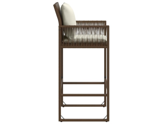 VIDAXL - Tabouret de bar Tabourets de bar jardin coussins lot de 2 marron résine tres...