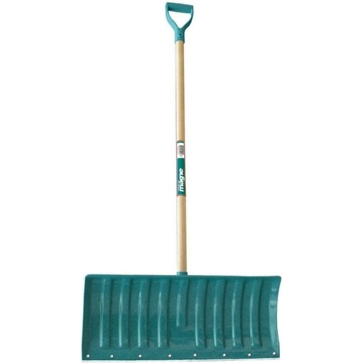 Poussoir à neige – Polypropylène 66 cm – Manche en bois solide