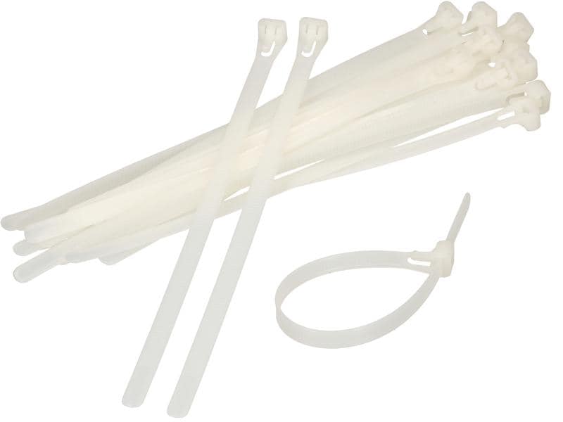 Max Hauri Kabelbinder 20 Stück Nature 200 mm x 7.5 mm Wiederverwendbare Kabelbinder