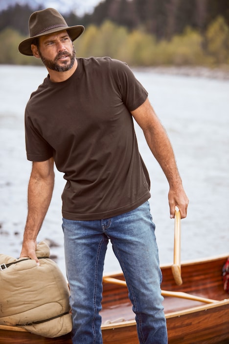 T-Shirt, Basic, Rundhals, gekämmte Baumwolle, bis 8XL