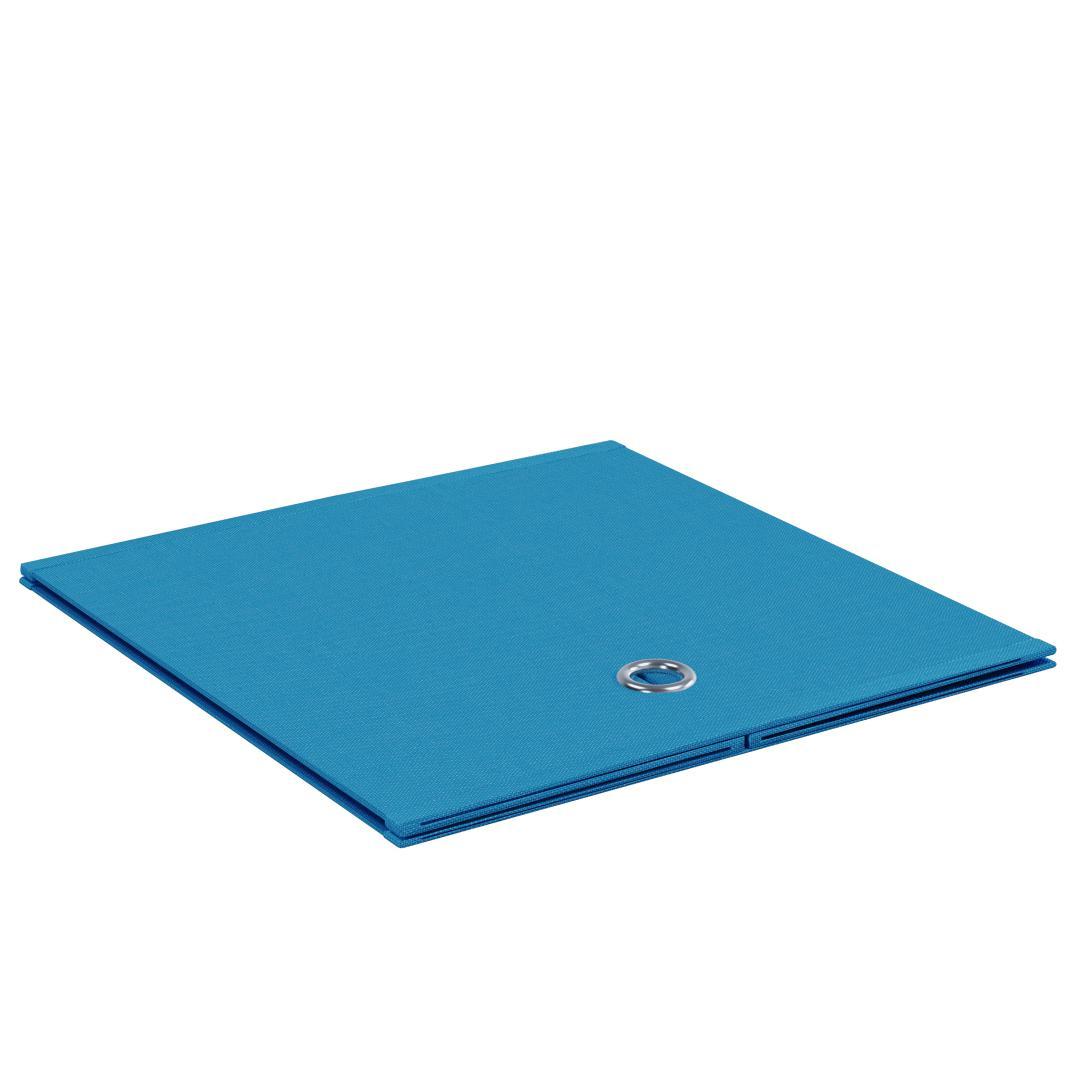 10er-Set Faltboxen BOXAS - blau - quadratisch