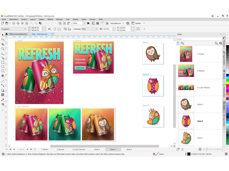 Corel CorelDraw Graphics Suite Agnostic Box, ABO,1yr, Win/M Professionelle Grafikdesign-Software für Windows