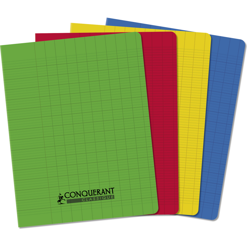 Cahier Conquerant Classique Agrafe 170X220 48P 90G Seyes Polypro