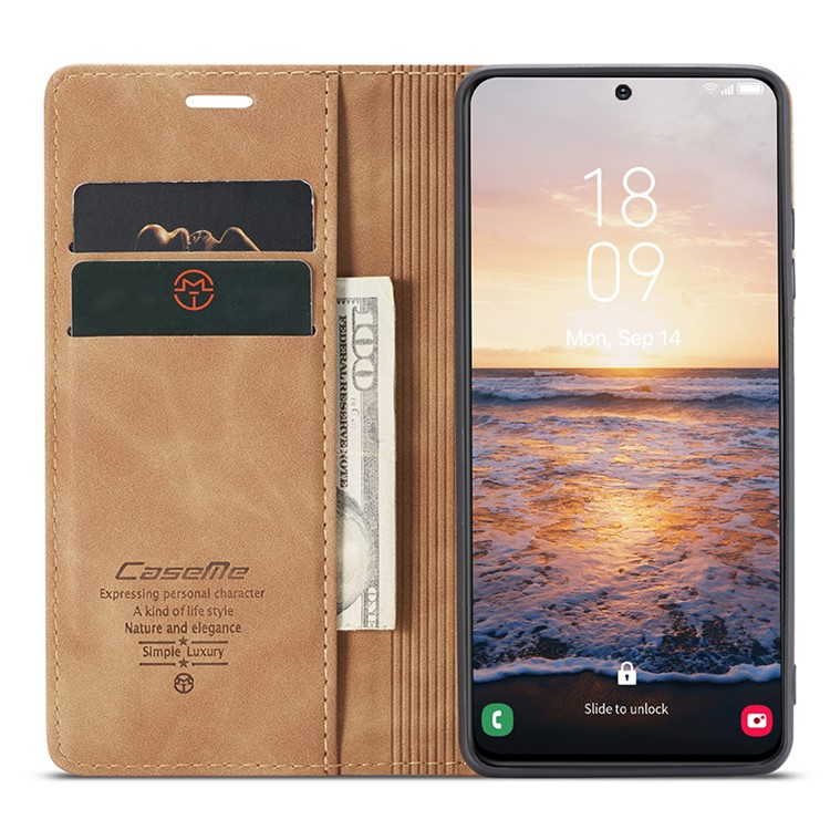 Samsung Galaxy S24  Plus Leder Tasche Flip Wallet Etui mit Kartenfächern - Braun