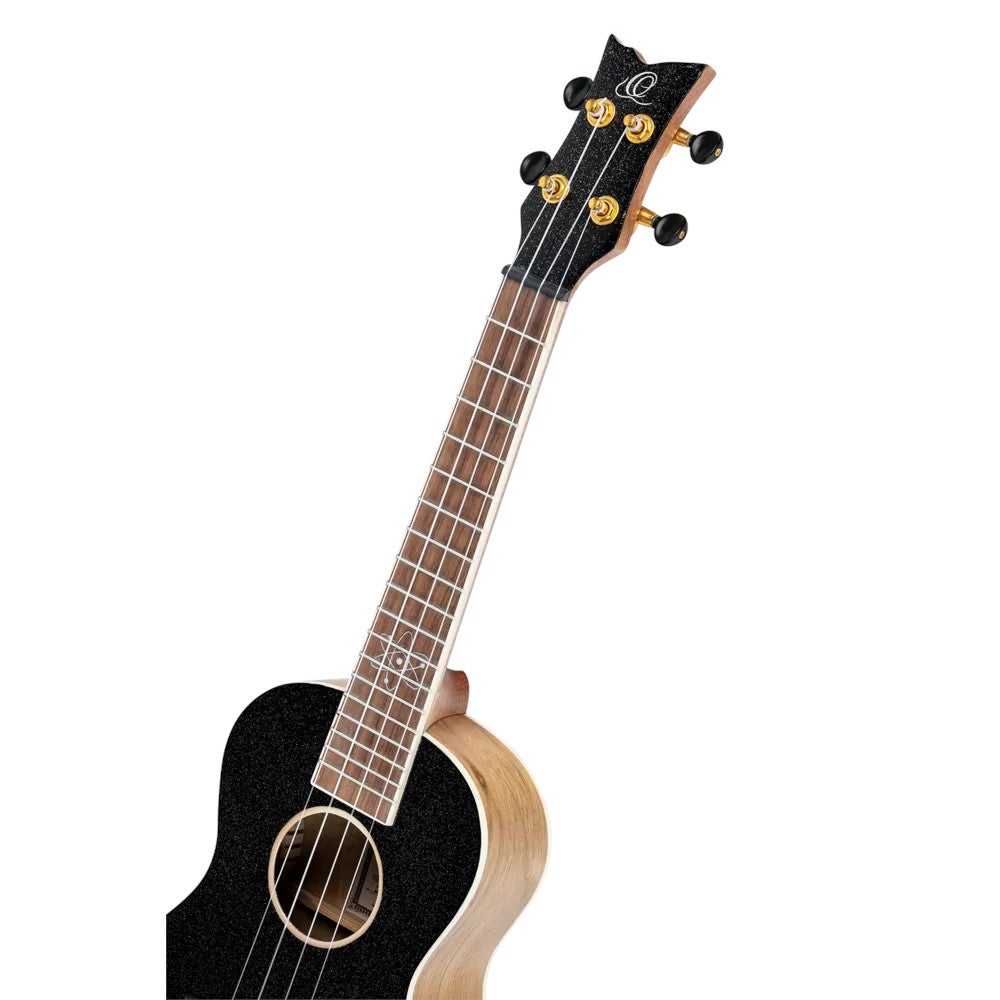 Ortega RUEL-MBK Element Series Concert Size Ukulele Metallic Black concert ukelele met gigbag