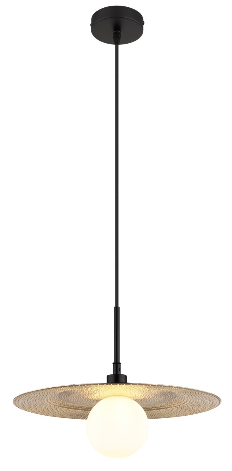 Hängeleuchte - gold - schwarz matt - 120 cm
