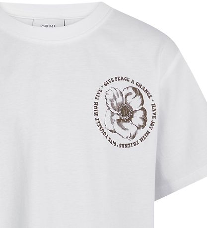 Grønt T-shirt - Izara - Hvid m. Print