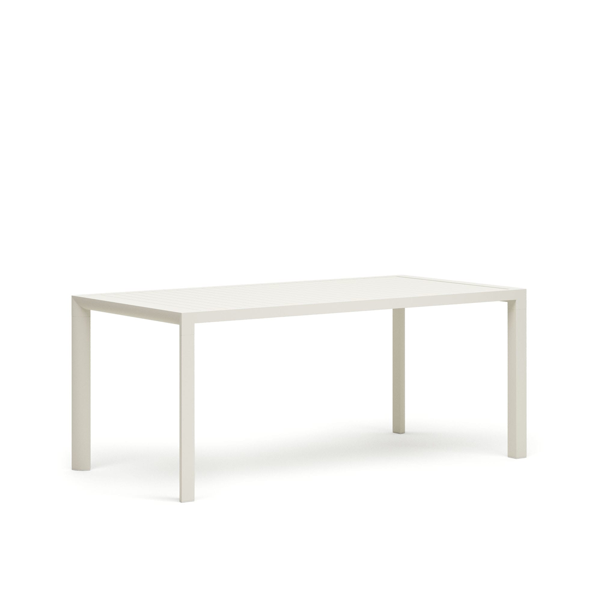 Kave Home - Culip buitentafel van aluminium met witte afwerking 180 x