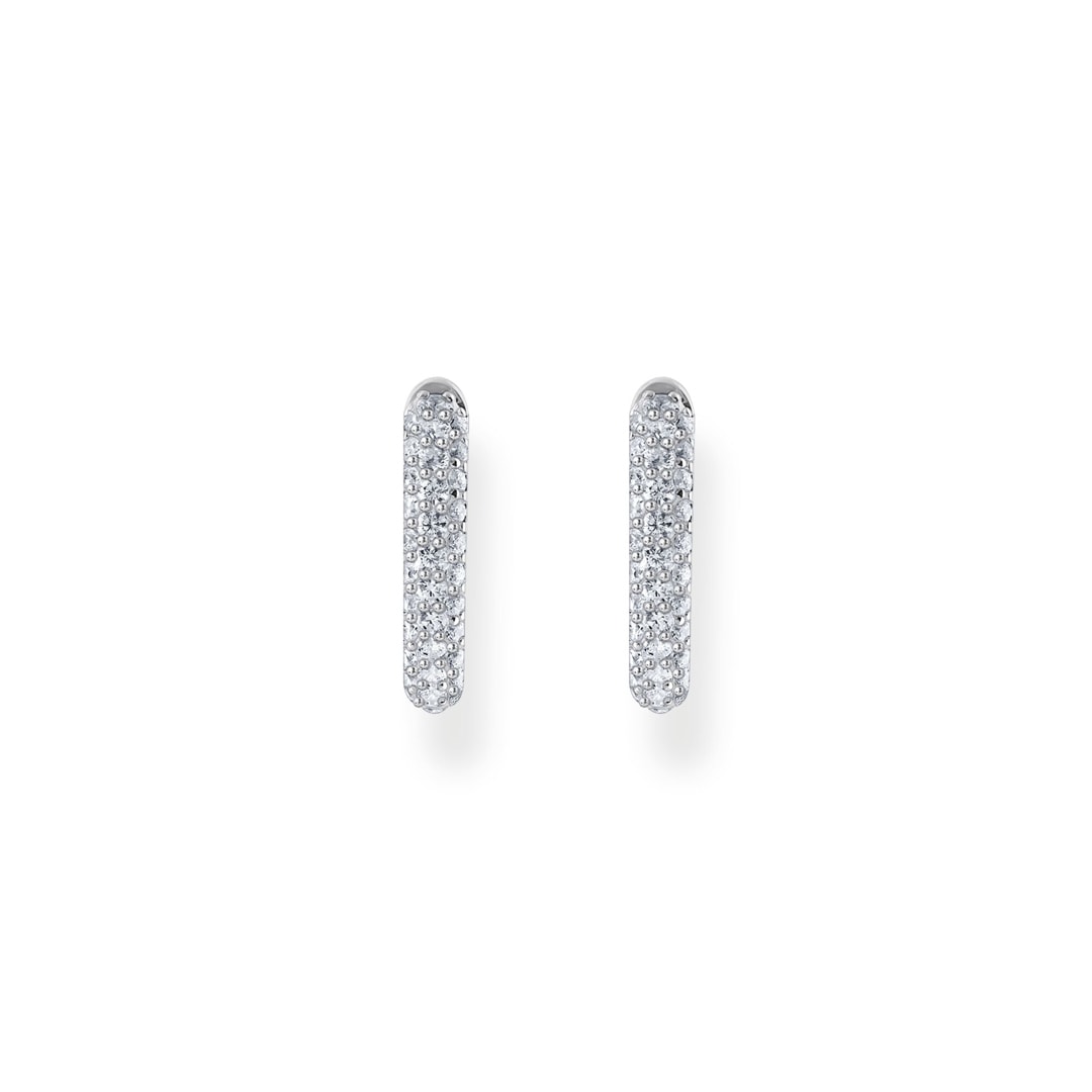 Thomas Sabo Sparkling White Creolen mit weissem Zirkonia-Pavé Silber