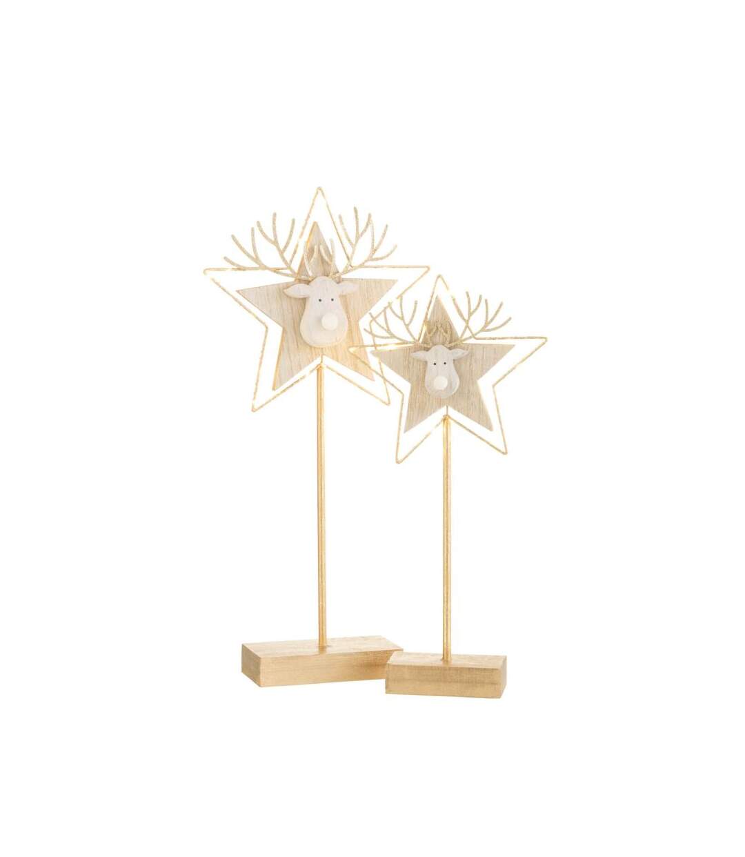 Paris Prix - Décoration De Noël à Led renne étoilé 43cm Or