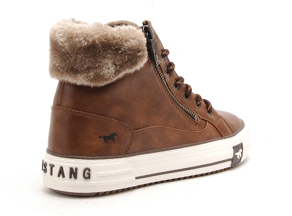 Mustang boots bottine plates femme 1410504 marron