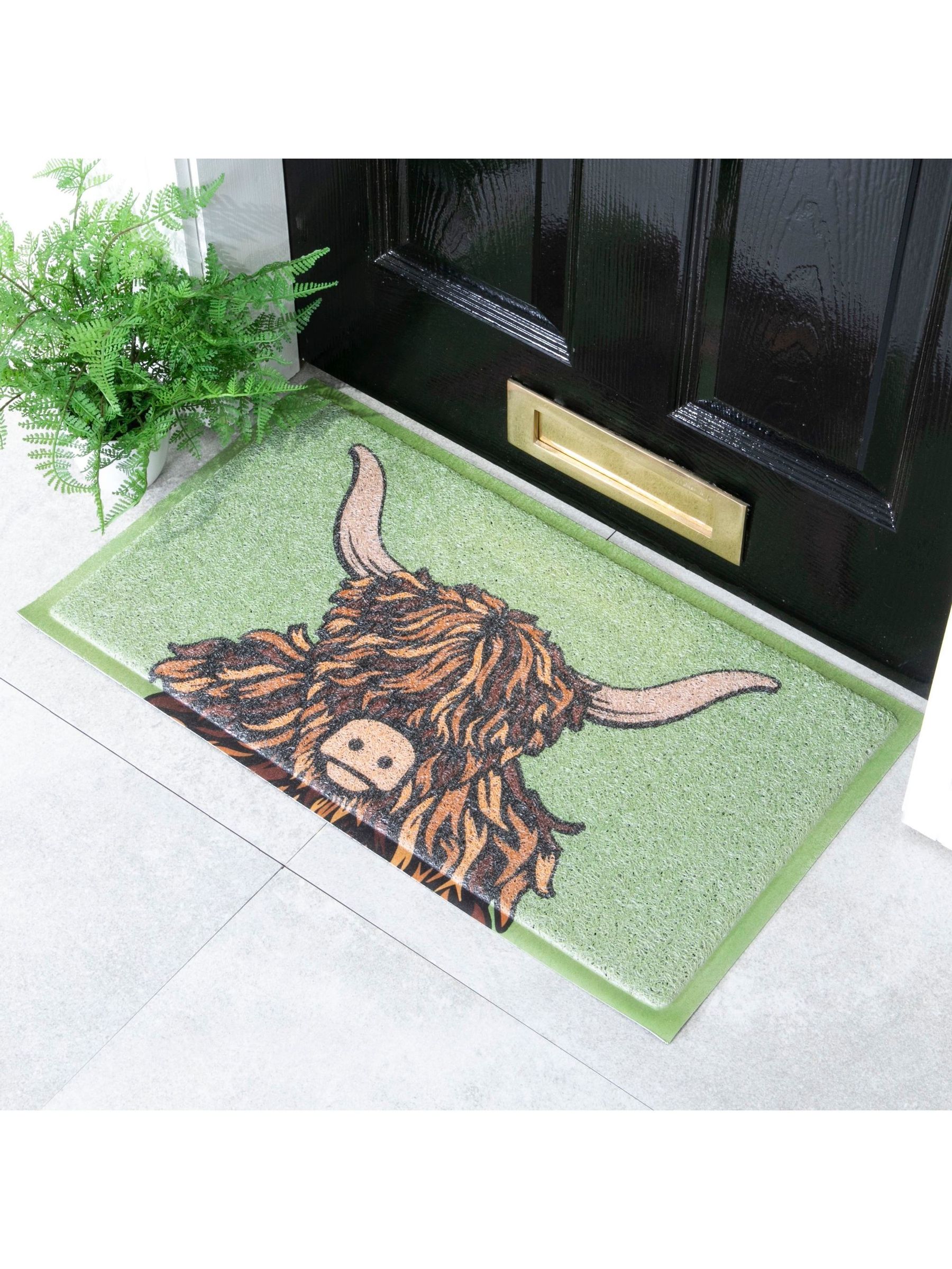 Artsy Mats deurmat met hooglandkoe