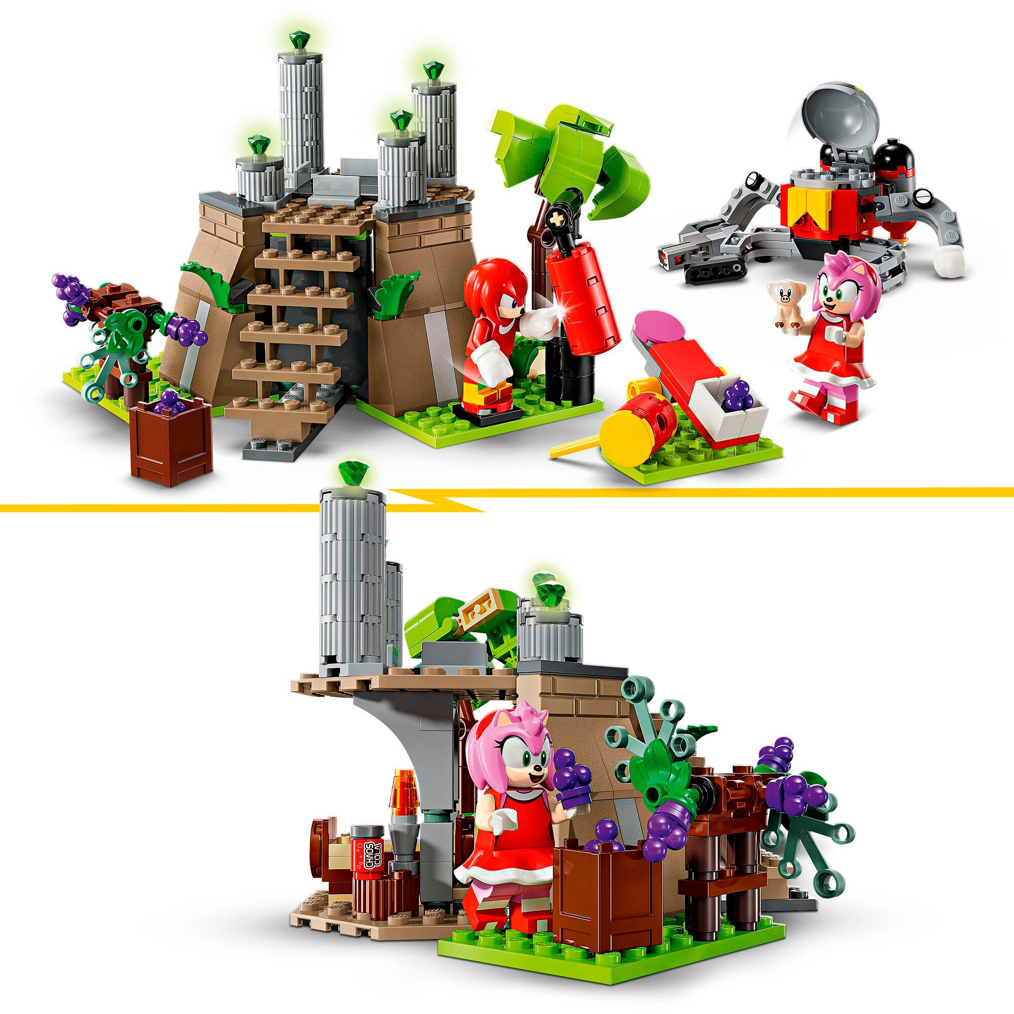 LEGO Konstruktionsspielzeug Sonic the Hedgehog Knuckles und der Schrein des Master Emerald