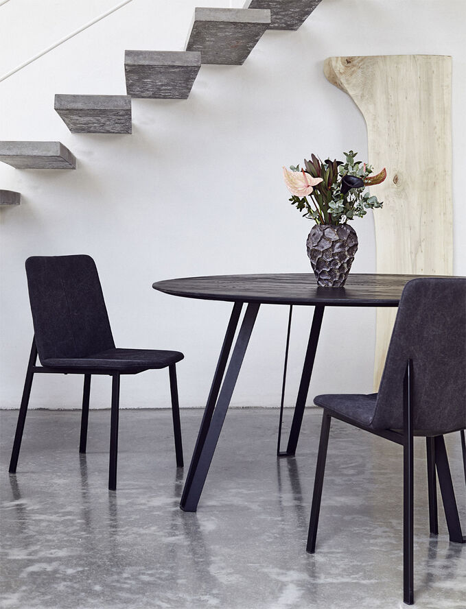 Muubs Spisebord Space Black Ø150 Sort