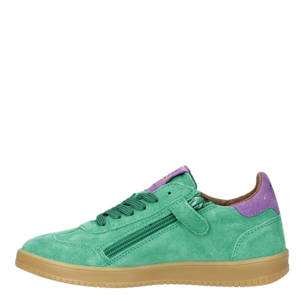 Hip suède sneakers groen/lila