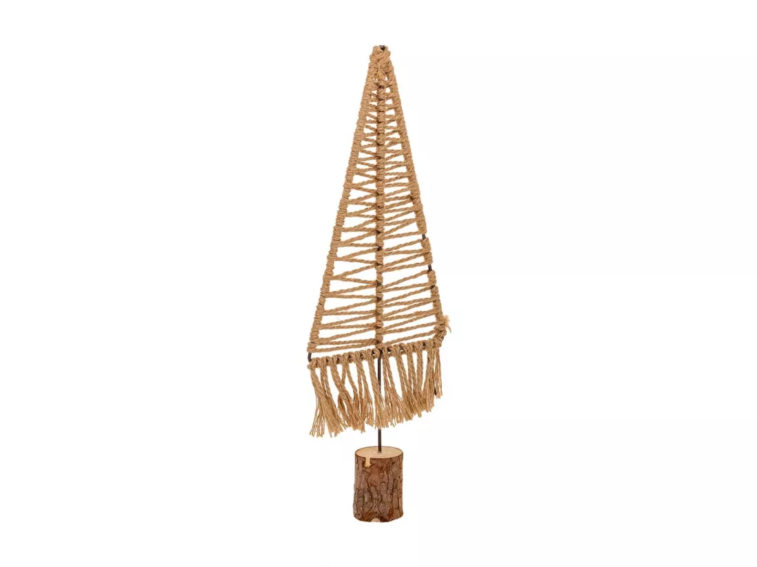 Arbre décoratif en coton tressé marron 15x01x44h