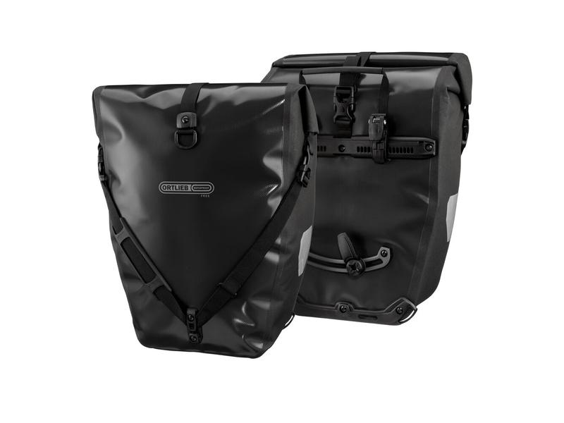 Ortlieb Fahrradtasche Back-Roller Free, Schwarz Hinterradtasche im Doppelpack
