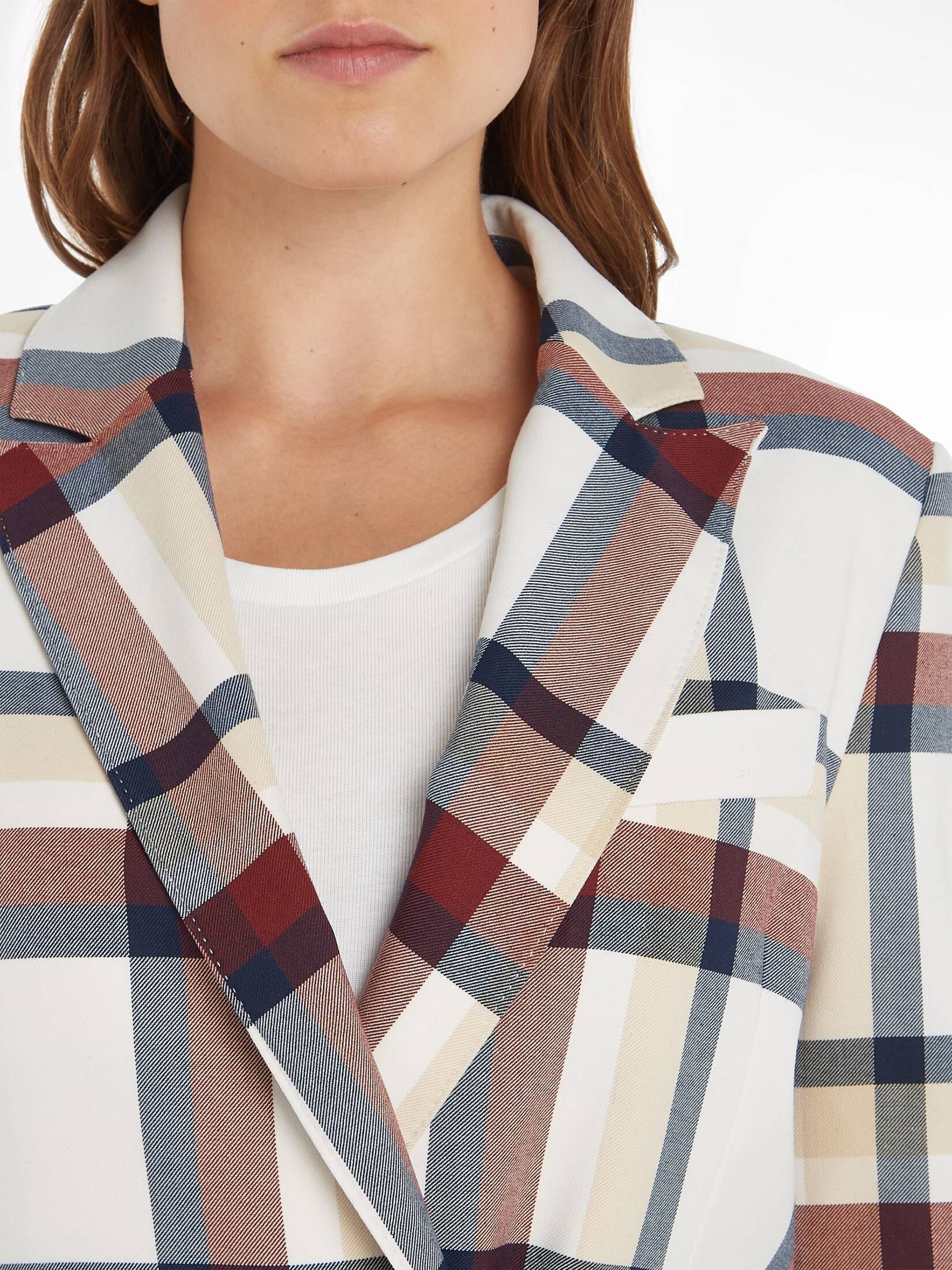 Tommy Hilfiger| Damen Blazer GLOBAL STRIPE CHECK DB BLAZER