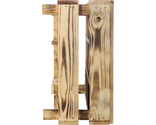 Flessenrekdoos, hout, gevlamd, 50x40x23 cm