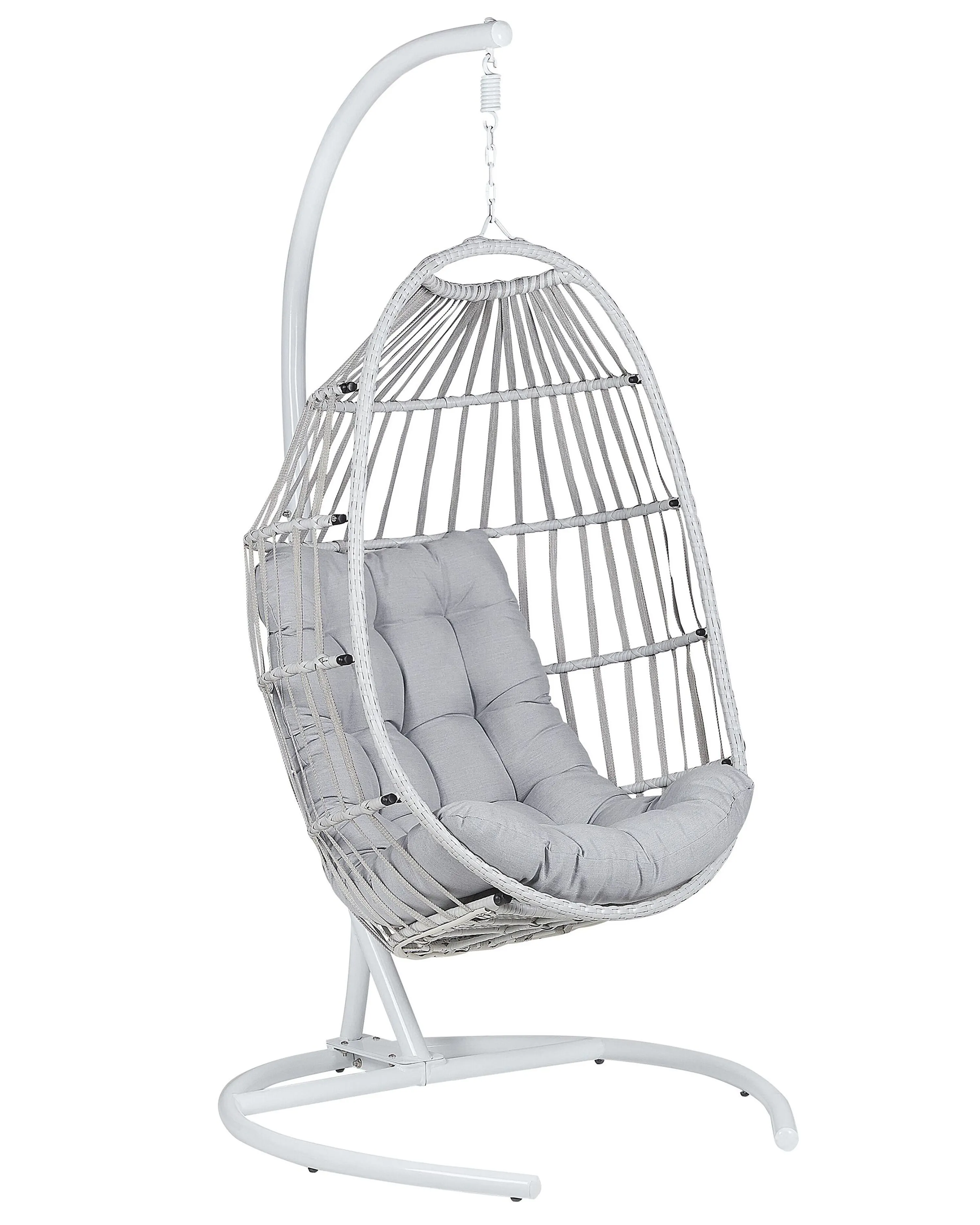 Hangstoel met standaard SESIA PE rotan Lichtgrijs