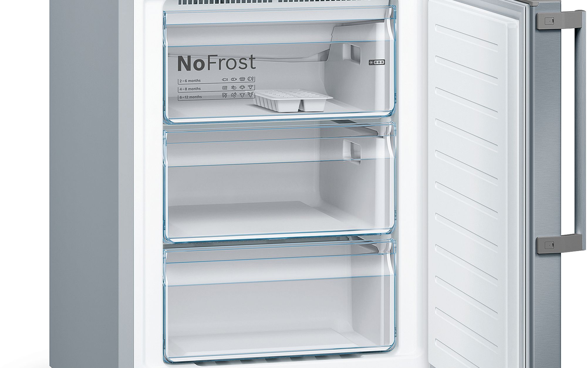 Refrigerador Combinado Independente Série 4 203 x 60 cm em Aço Inoxidável Resistente a Impressões Digitais KGN39XIEP