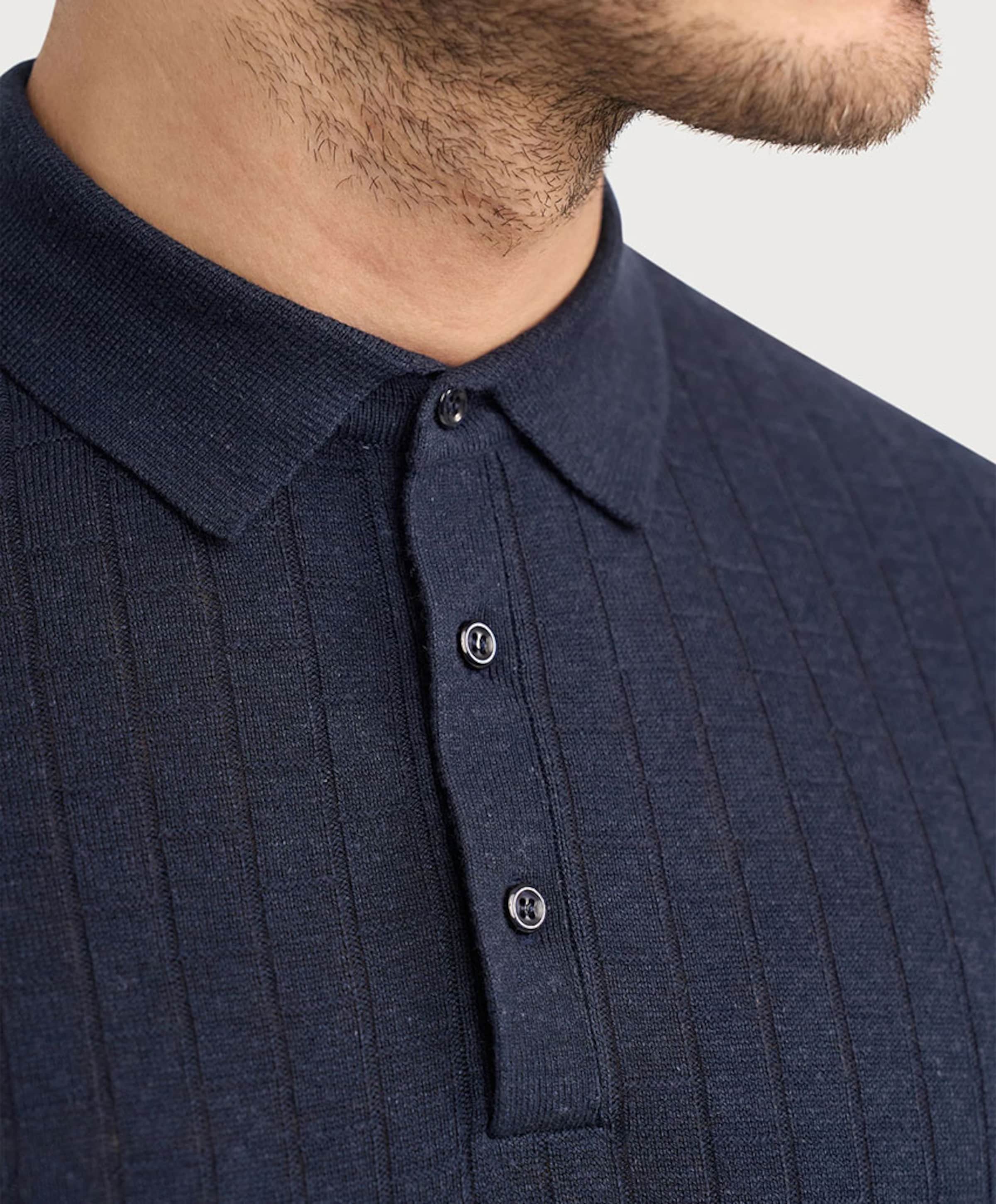 Blue industry Heren polo blauw