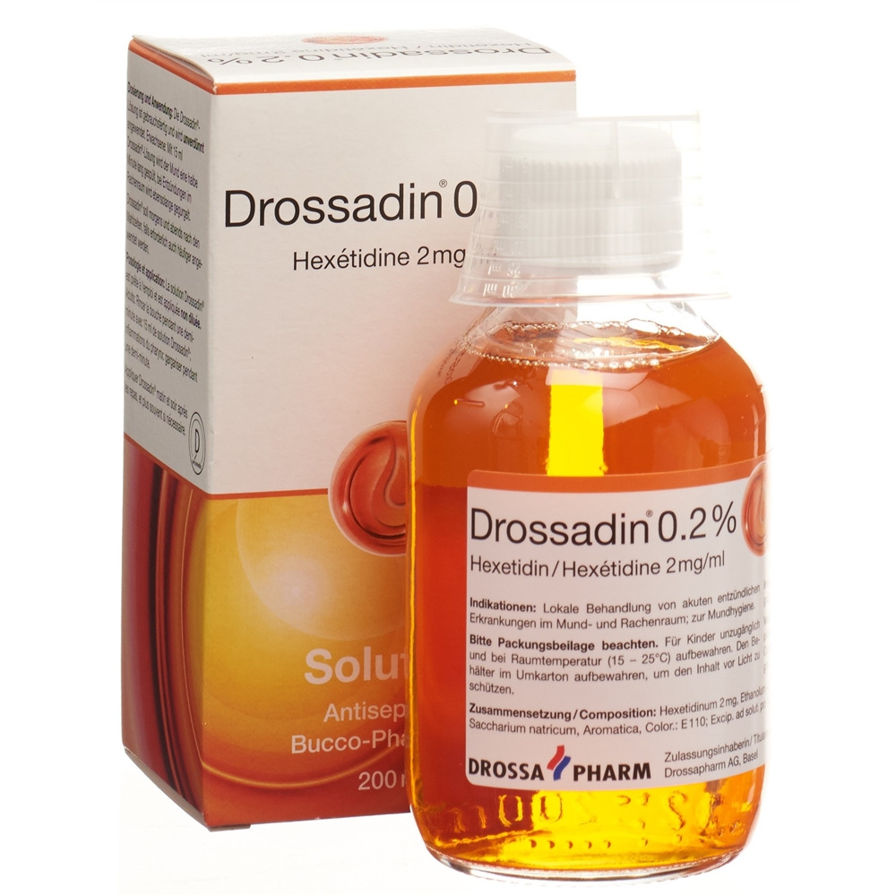 DROSSADIN Lös 0.2 % orange Fl 200 ml