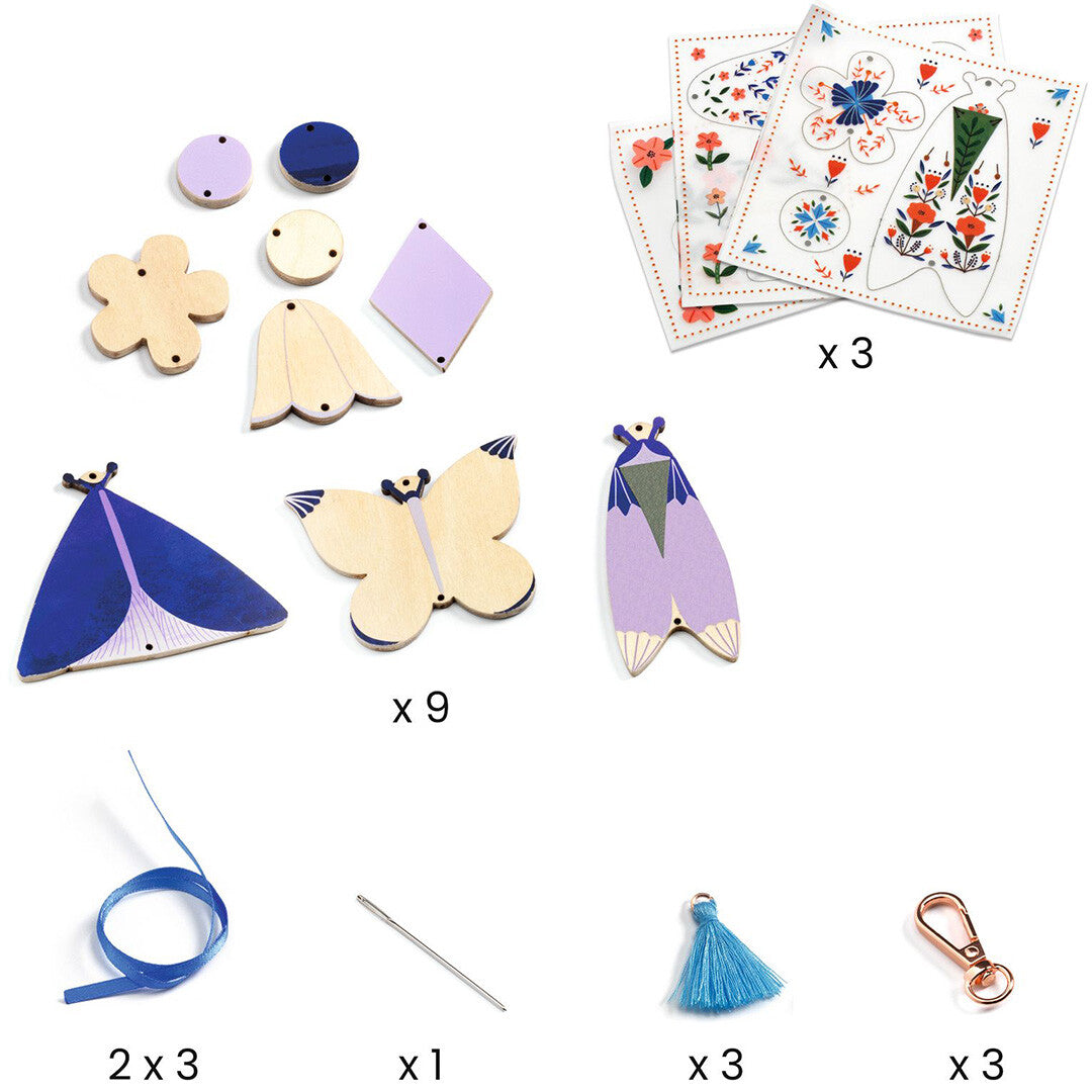 Djeco knutselset sleutelhangers maken vlinders