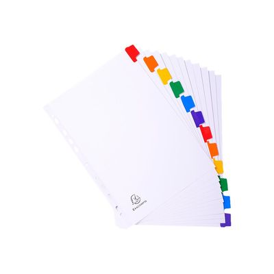 Exacompta Nature Future - Intercalaire 12 positions - A4 Maxi - carte blanche