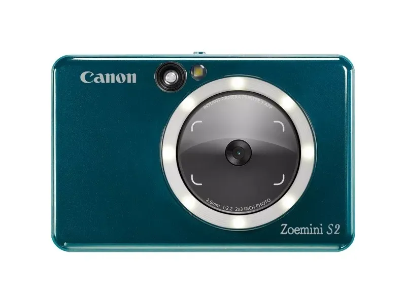 Canon Zoemini S2 - Digitalkamera - kompakt med hurtigfotoprinter - 8.0 MP - Bluetooth, NFC - blågrøn
