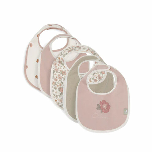 Lot de 5 bavoirs Retro flowers - JOLLEIN