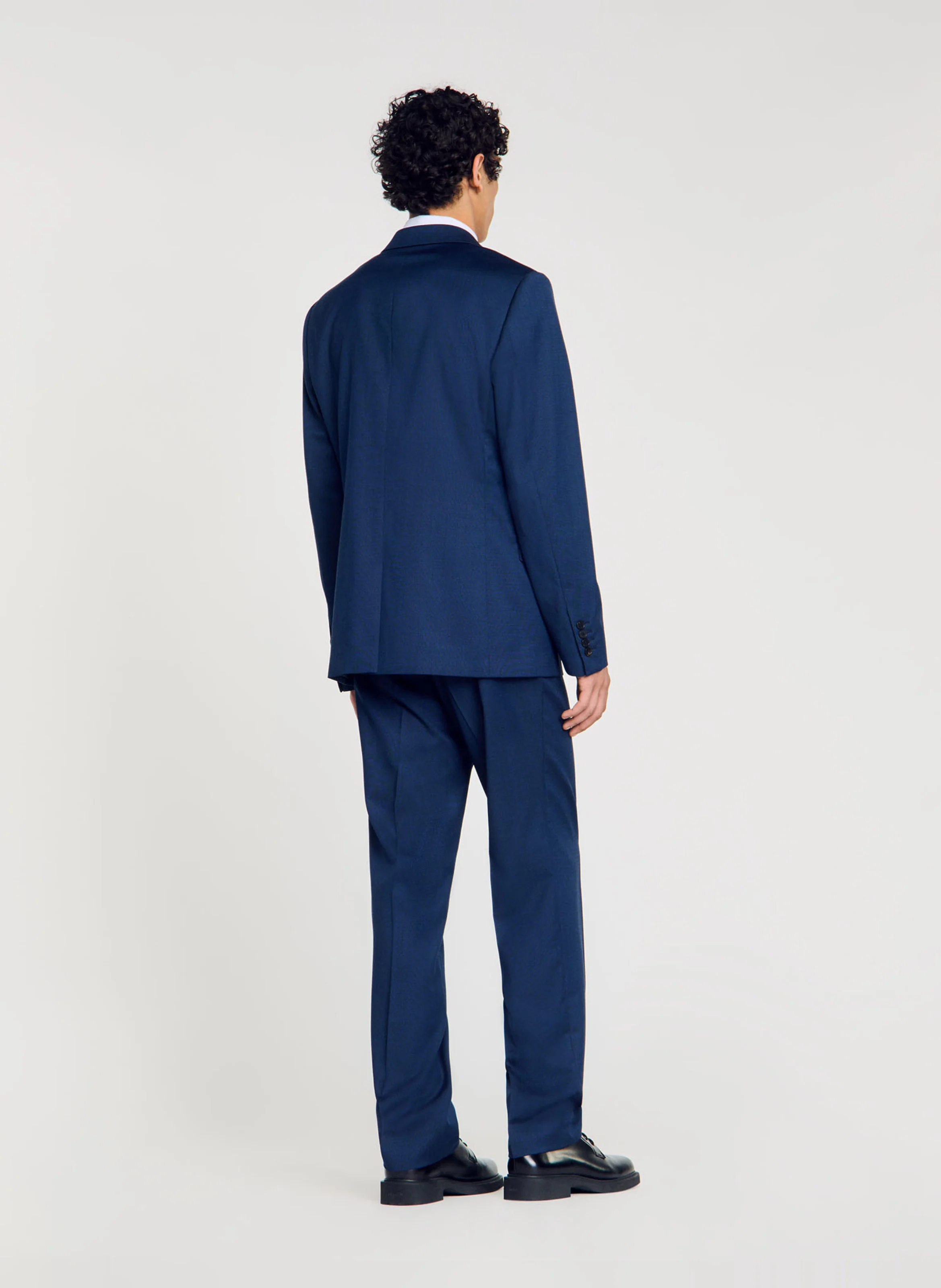 Veste de costume en laine| Bleu