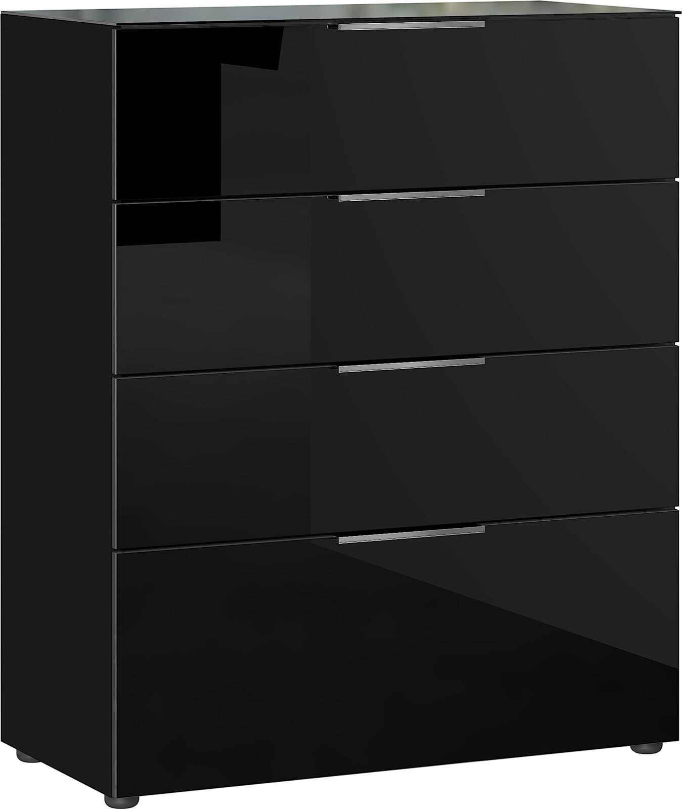 CASAVANTI Sideboard OAKLAND 184 x 102 cm Glas Schwarz/Schwarz